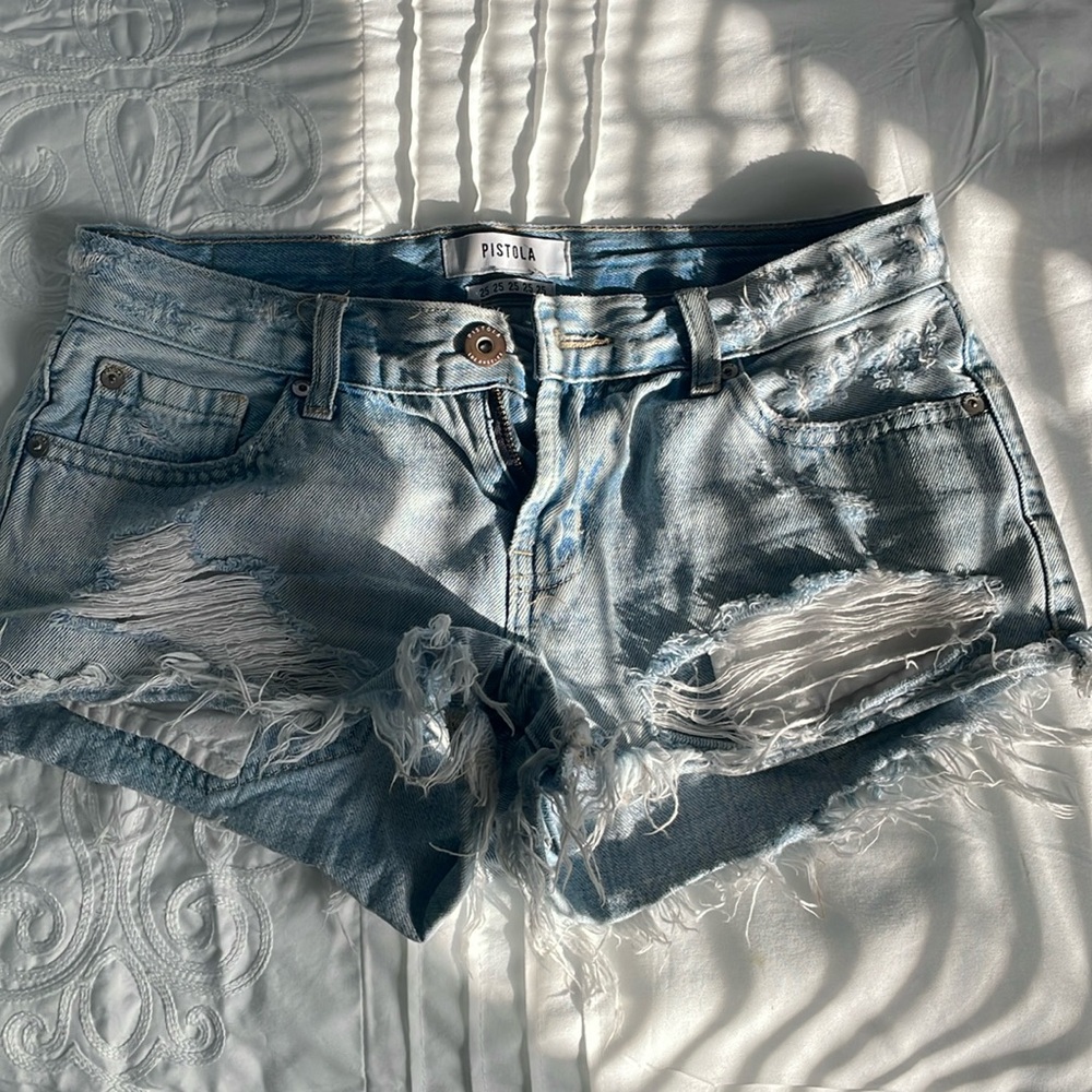 Pistola Denim low rise jean short shorts